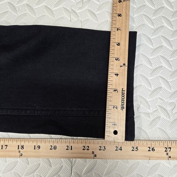 AYR Jeans Womens 26 Straight Leg Cropped Black Stretch Copper Tone Hardware USA - Picture 12 of 12